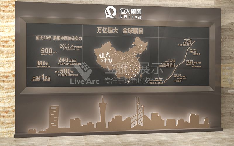 恒大集團(tuán)悅府地產(chǎn)展廳設(shè)計(jì)裝修案例